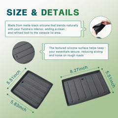 HGWEI anti-slip console mat reduces rattles inside the cabin.