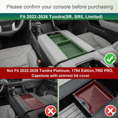 HGWEI center console lid tray insert keeps essentials within easy reach.