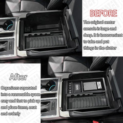 Demo of tool-free installation for HGWEI center console organizer