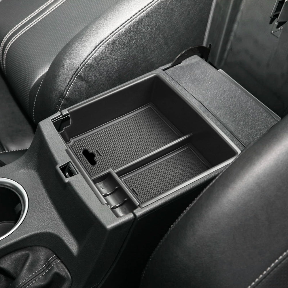 HGWEI center console organizer for Ford Ranger two-layer tray keeps essentials at hand.