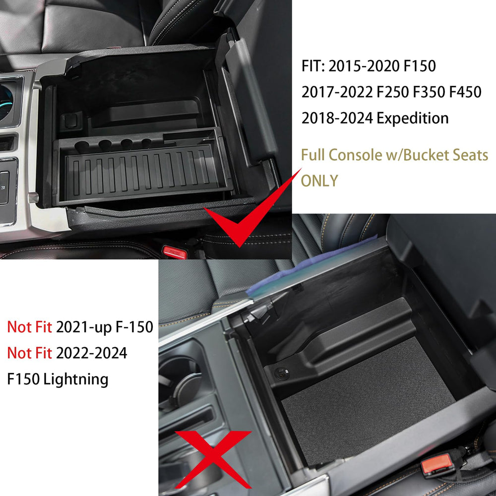HGWEI rubber mats in compartments prevent items from sliding while driving