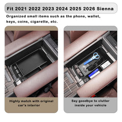 HGWEI armrest storage tray helps keep keys and phone organized in the center console.