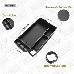 HGWEI easy-install center console tray fits without tools for Sienna.