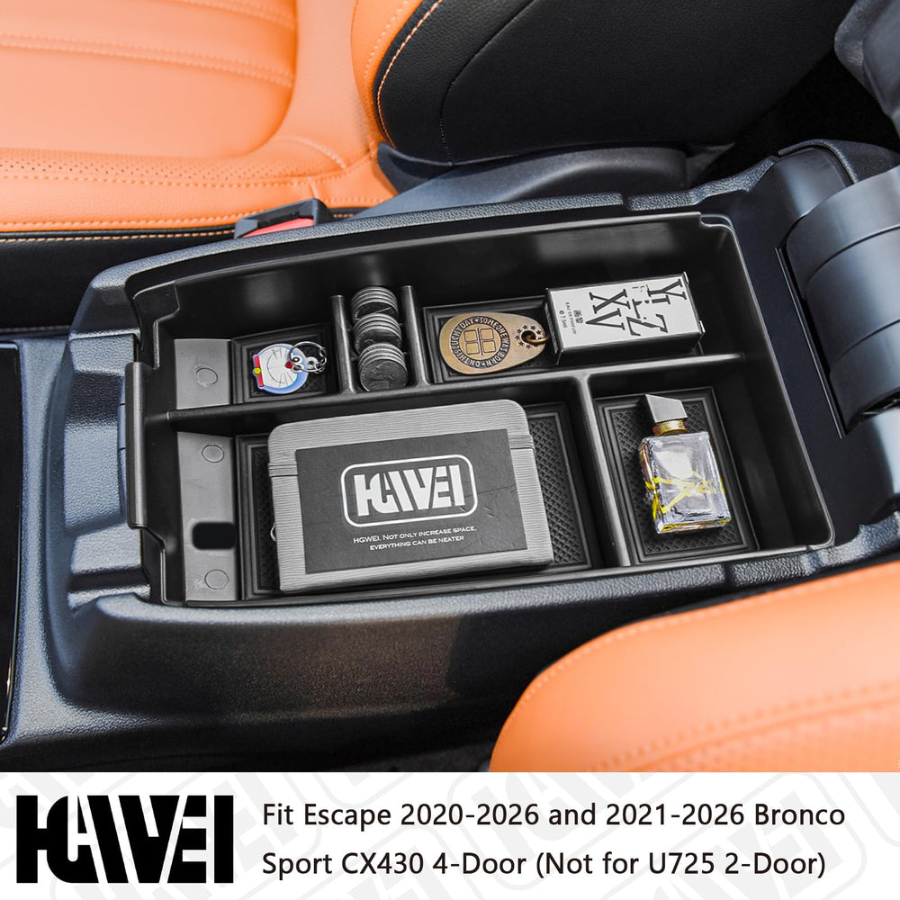 HGWEI tray shows under-lid clearance for easy reach during drives