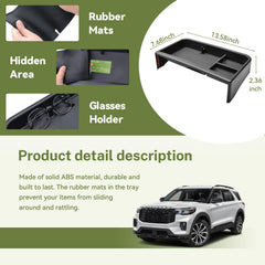 HGWEI dash storage tray ABS plastic finish complements interior styling and durability.