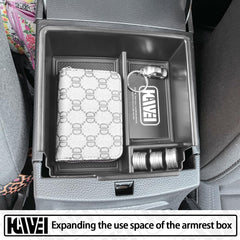 HGWEI exact-fit console insert keeps USB port accessible.