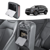 HGWEI hidden center console for Kia Sportage NQ5 keeps items secure and accessible.