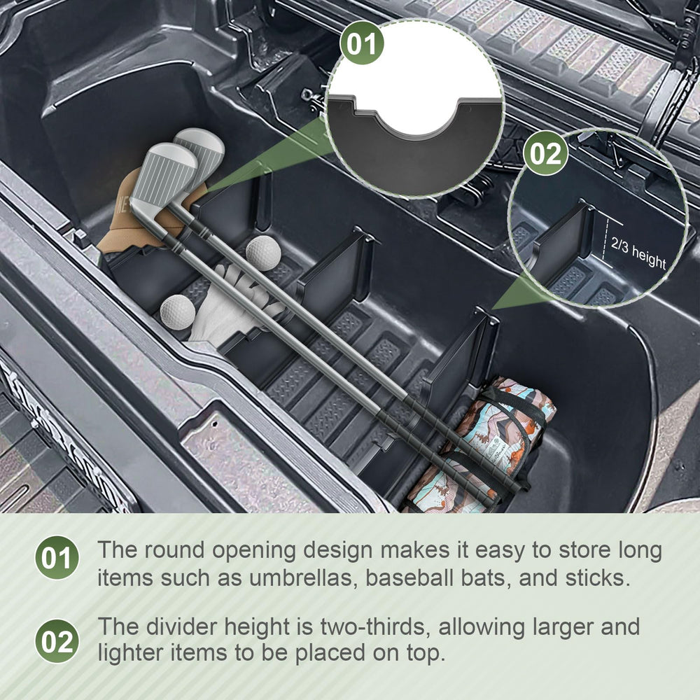 HGWEI Ridgeline trunk divider installation shows quick, tool-free setup.