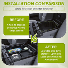 HGWEI center console organizer non-slip mats prevent rattling and keep items in place