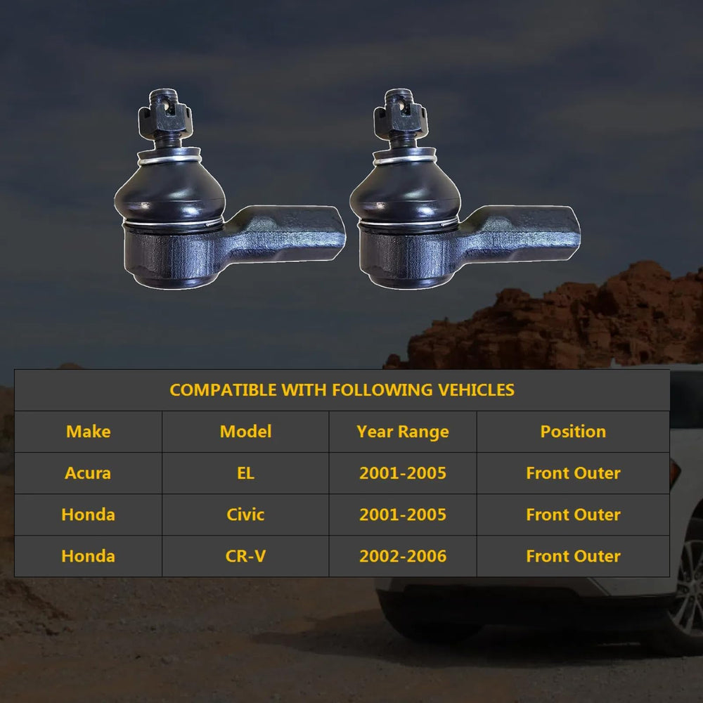 HHCM ES3581 outer tie rod end for Honda Civic front right, smooth alignment potential.