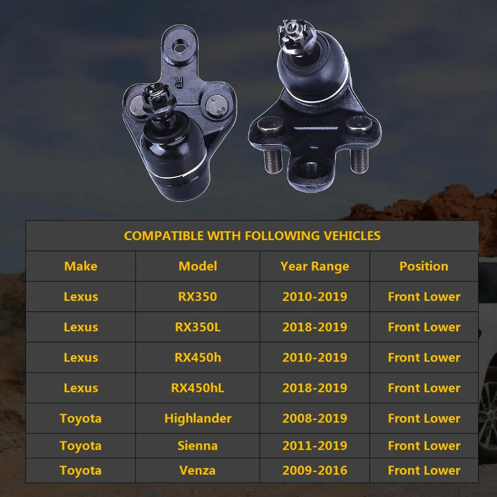 HHCM front lower ball joint kit for Toyota Sienna supports smoother suspension