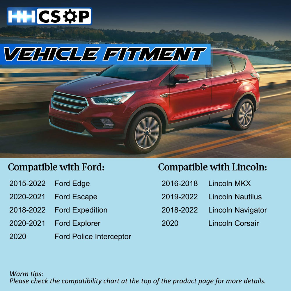 Compatibility chart image confirms fit for Ford and Lincoln models