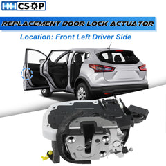 HHCSOP Nissan Rogue front driver door latch actuator close-up shows durable materials