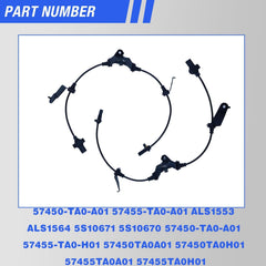 HHGKPVX ABS wheel speed sensor front left for TSX boosts ABS responsiveness and reliability.