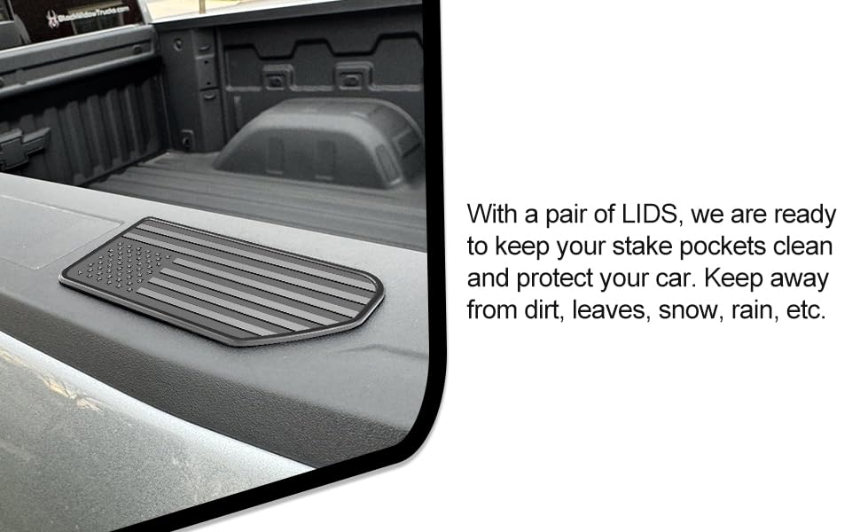 HHLOU stake pocket cover edge non-slip mat keeps it secure during driving.