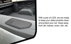 HHLOU stake pocket cover edge non-slip mat keeps it secure during driving.