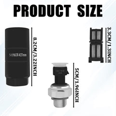 HHZL oil pressure sensor socket installation visual guide.