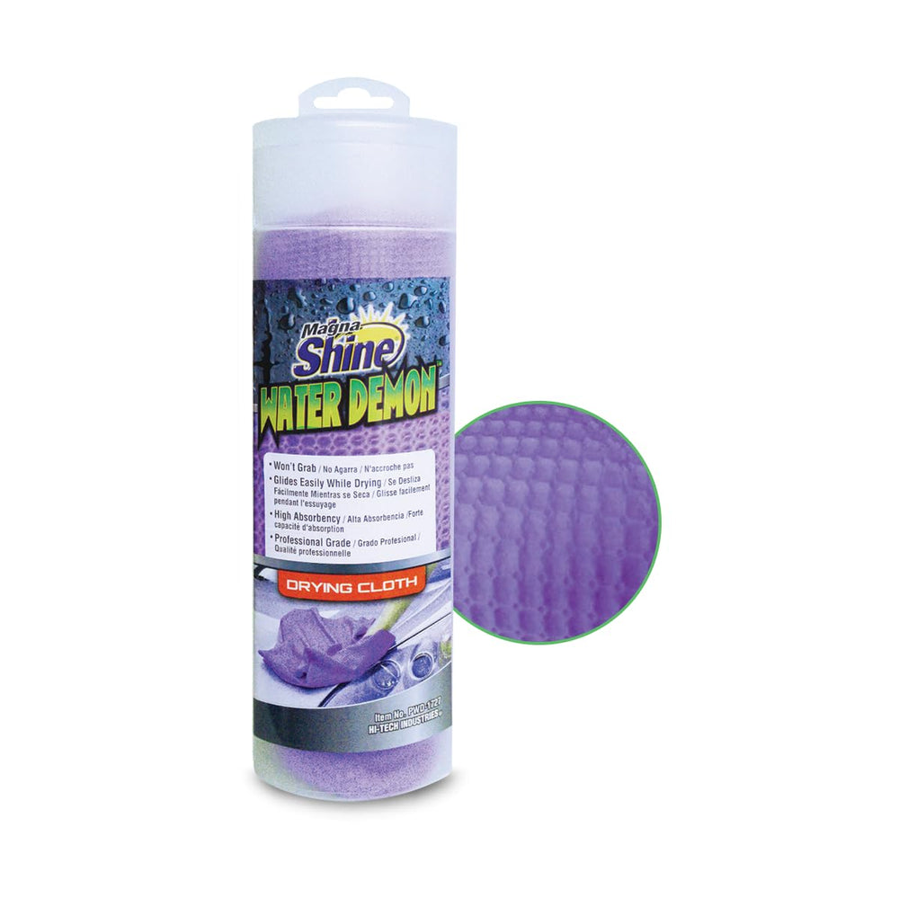 HI-TECH Magna Shine Water Demon towel delivers lint-free, streak-free results