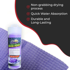HI-TECH Magna Shine Water Demon towel stored in a protective storage tube