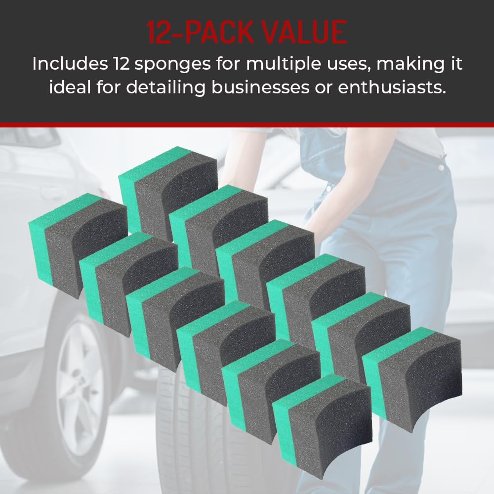 Hi-Tech Tire Dressing Applicator durable foam resists wear for repeated detailing
