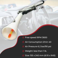 HI-TECH Vortex II wet-dry switch mode enables versatile cleaning during detailing.