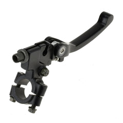 Closeup of HIAORS aluminum dirt bike clutch lever showing lightweight durability.