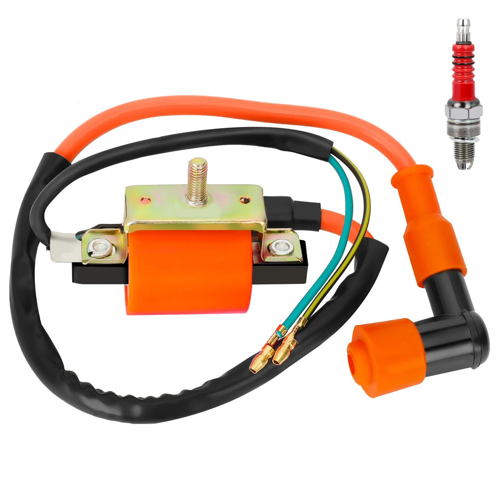 HIAORS ignition coil for Taotao 110cc ATV delivers consistent spark for reliable starts.