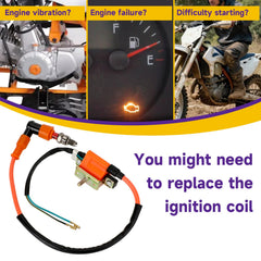 Close-up of HIAORS ignition coil wiring shows thicker copper for stable voltage.