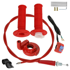 HIAORS mini bike throttle cable kit assembly shows complete upgrade for compatible models