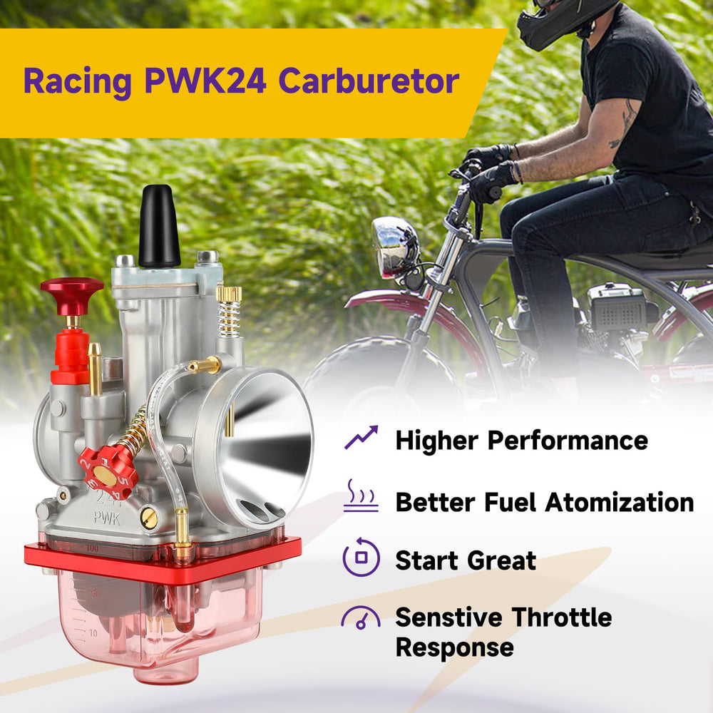 HIAORS PWK24 carburetor aluminum body built for durability