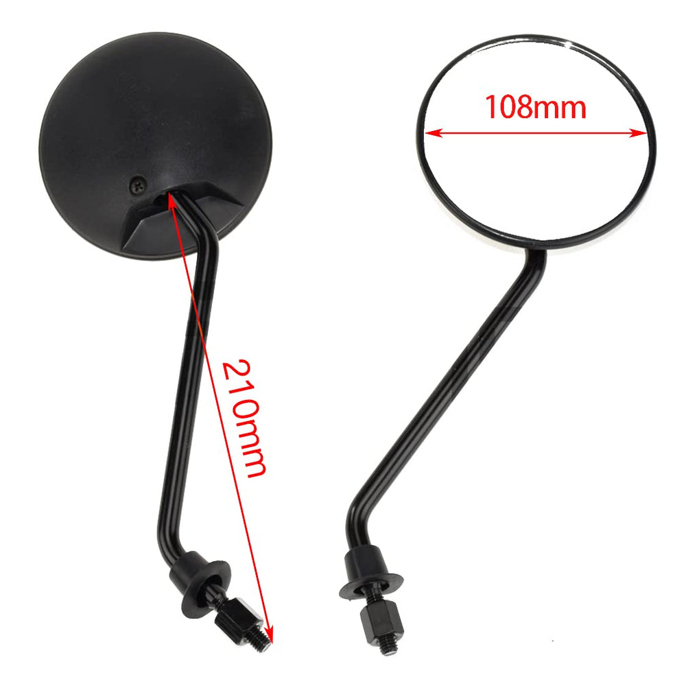 HIAORS rearview mirror shows 108mm glass for a clear rear view.