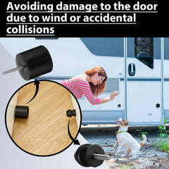 Hicarer black trailer door holder enhances safety during loading