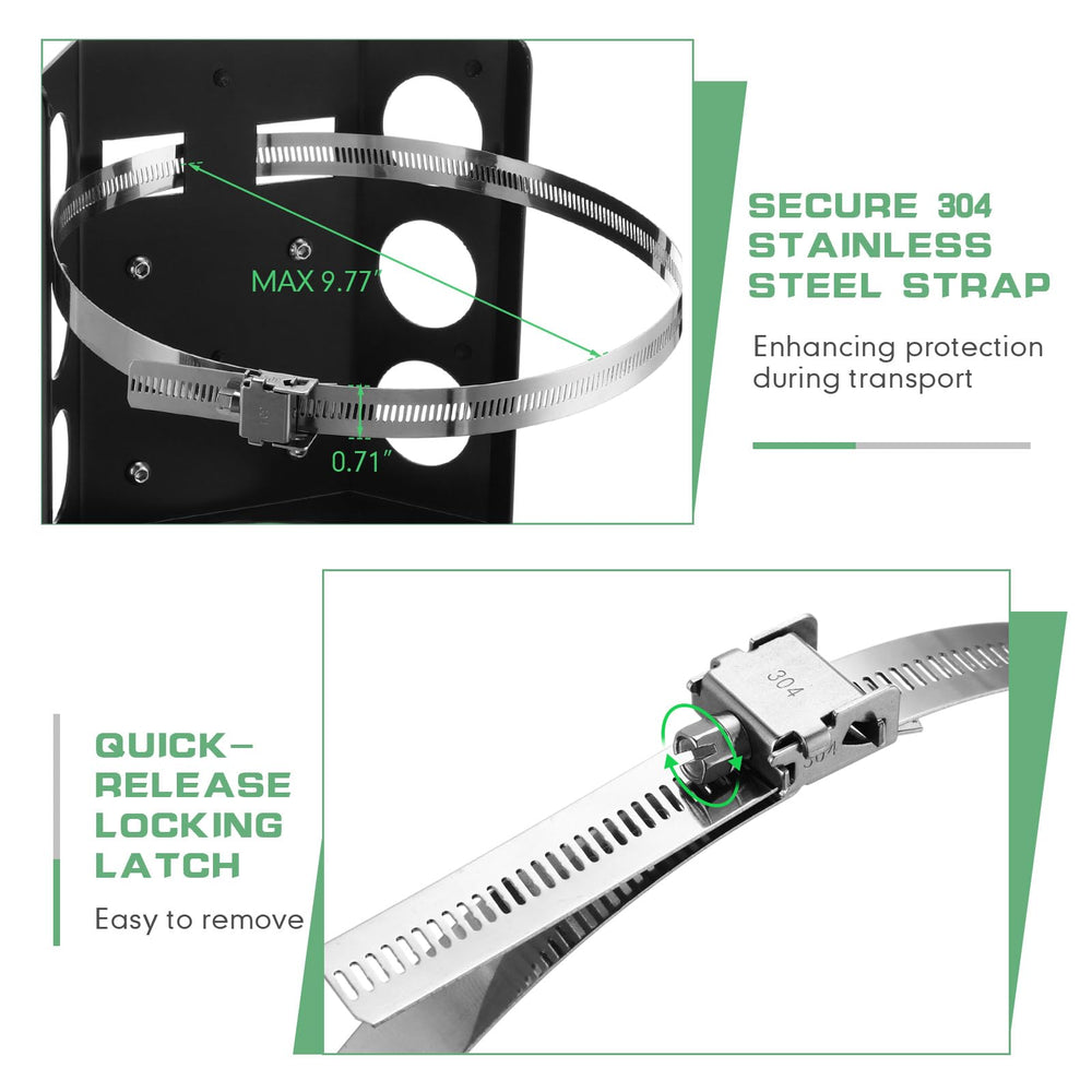 Hicarer quick release locking latch secures both short and tall cylinders