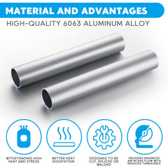 Hicarer silver brushed finish pipe suitable for intercooler and intake systems