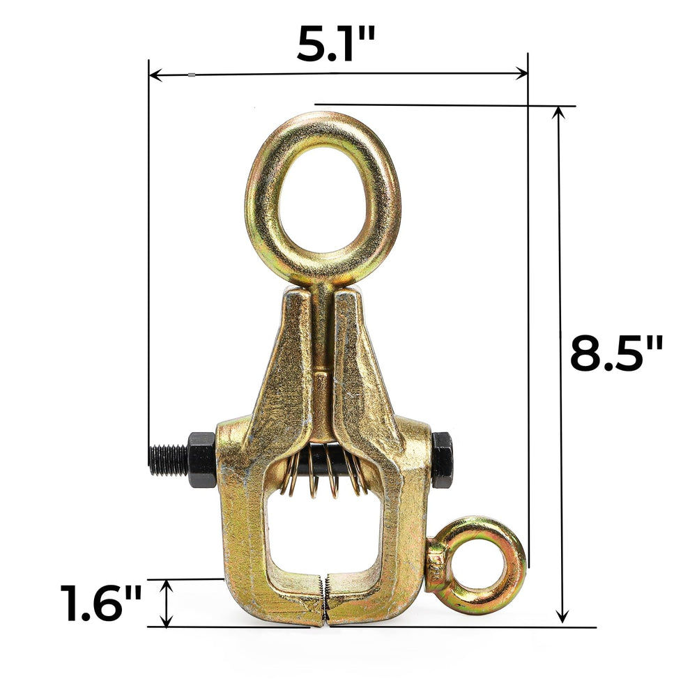 Hiceeden heavy-duty auto body clamp for straight pull, supports up to five tons of force.