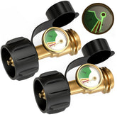 HICOOI propane tank gauge with 5-40lb connection for versatile use.