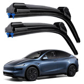 HIDOFILT dual rubber blade wipers for Model Y 26 and 20 inch, clear view.