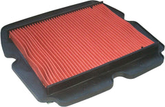 HiFloFiltro HFA1921 air-filter close-up, direct OEM replacement improving engine airflow for motorcycles