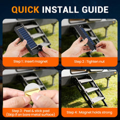 Hifor IP65 waterproof rating protects lights in rain snow or sun for year round use.
