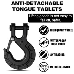 High-PQ safety latch keeps cables secured during high-tension operations.