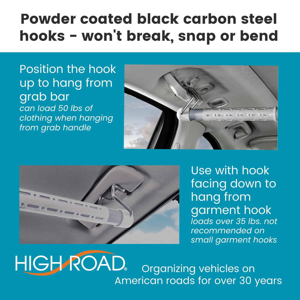 High Road powder-coated surface resists rust for long-lasting use