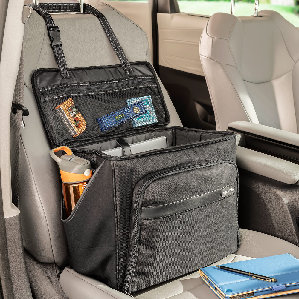 High Road Car Office Organizer front seat view with spacious main compartment for on-the-go work