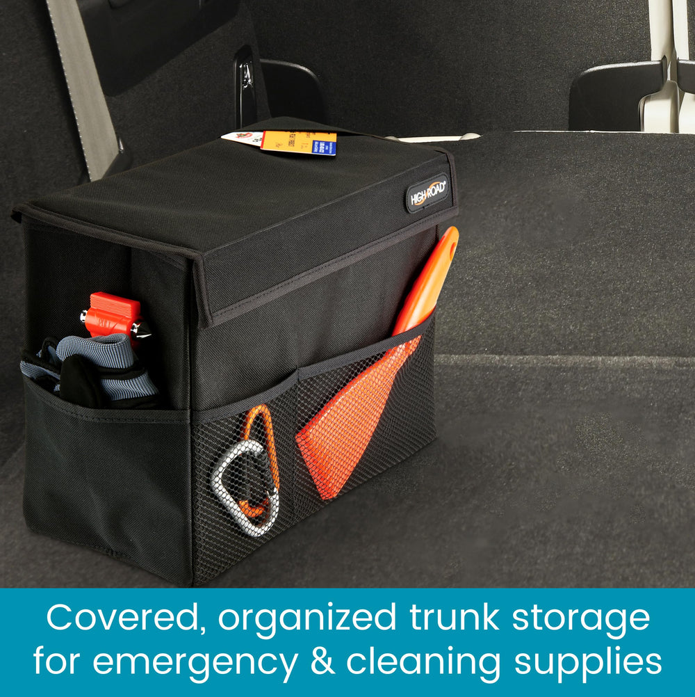 High Road Carganizer outer pockets store quick-access essentials from front or back.
