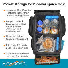 High Road CarHop movable divider lets you customize cooler space for bottles and snacks.