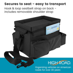 High Road CarHop adjustable shoulder strap enables portable organization in vehicles.