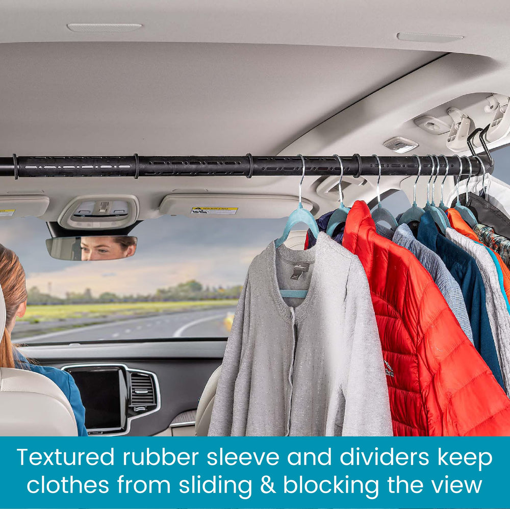 High Road telescoping rod locks securely to fit many interiors
