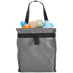 High Road TrashStash hanging bag with lid keeps car trash contained.