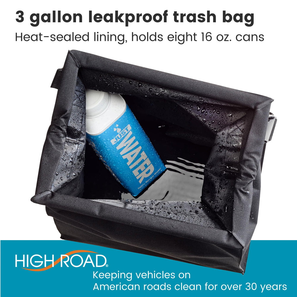 High Road TrashStash is leakproof to prevent spillages inside the car.