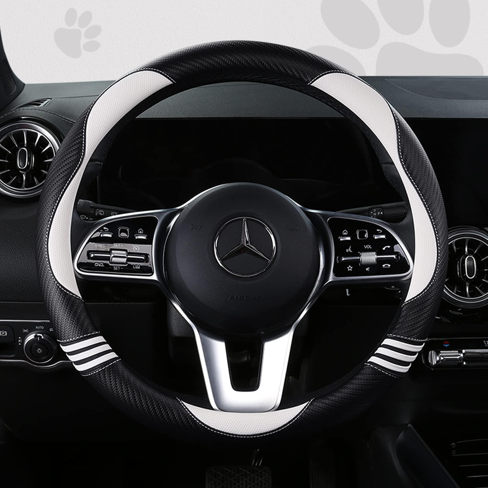 HighnessHwoo cat-design steering wheel cover adds cute style and a cushioned grip.