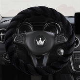 HighnessHwoo luxury fluffy steering wheel cover for winter warmth and comfort